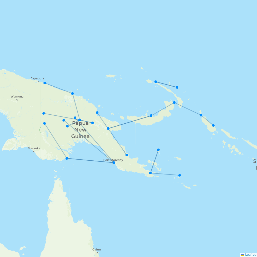 PNG Air destination map