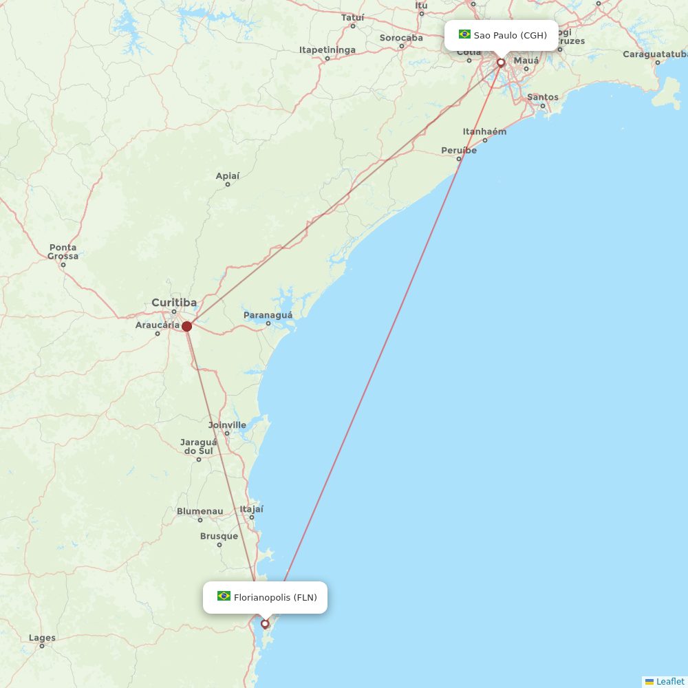 LATAM Airlines flights between Sao Paulo and Florianopolis