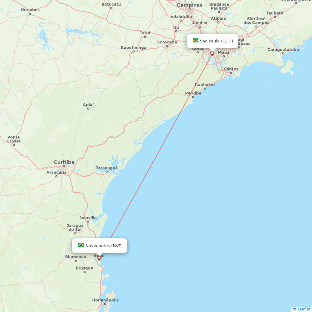 LATAM Airlines flights between Sao Paulo and Navegantes