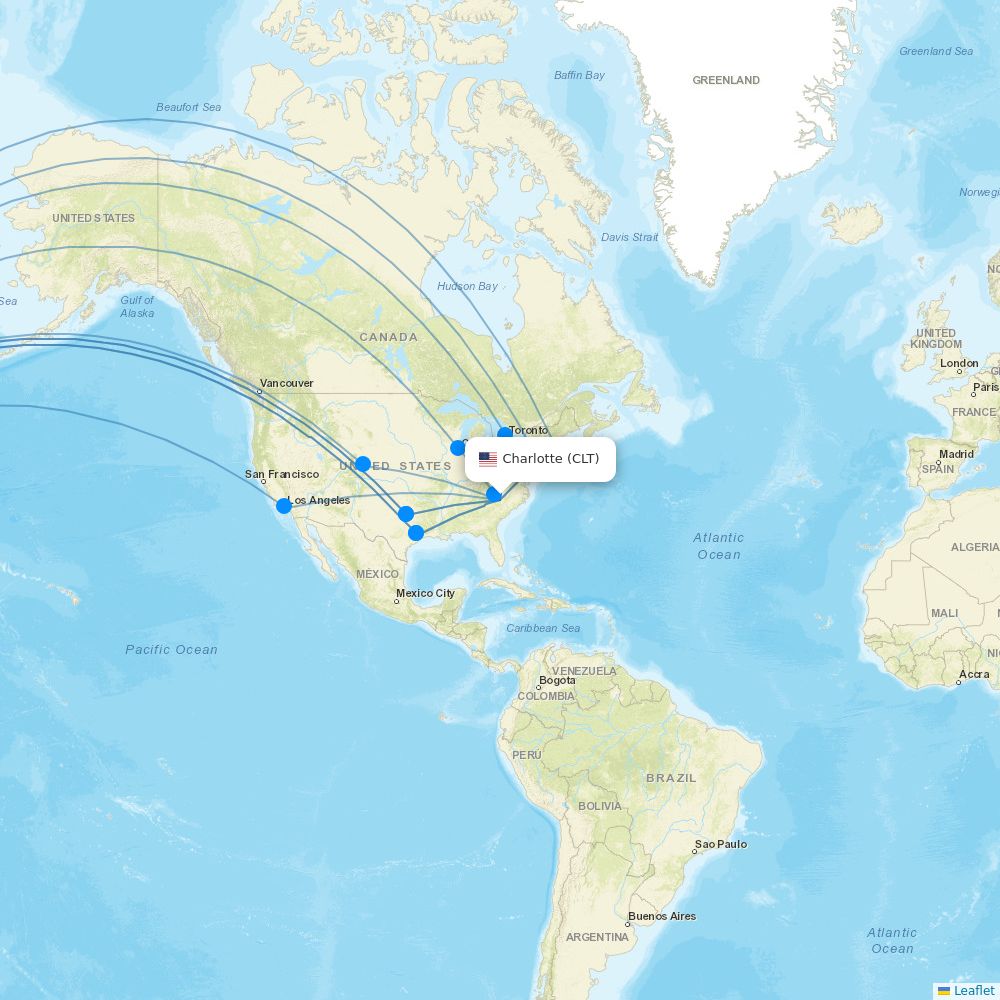 Flights from Charlotte to Tokyo, CLT to NRT - Flight Routes