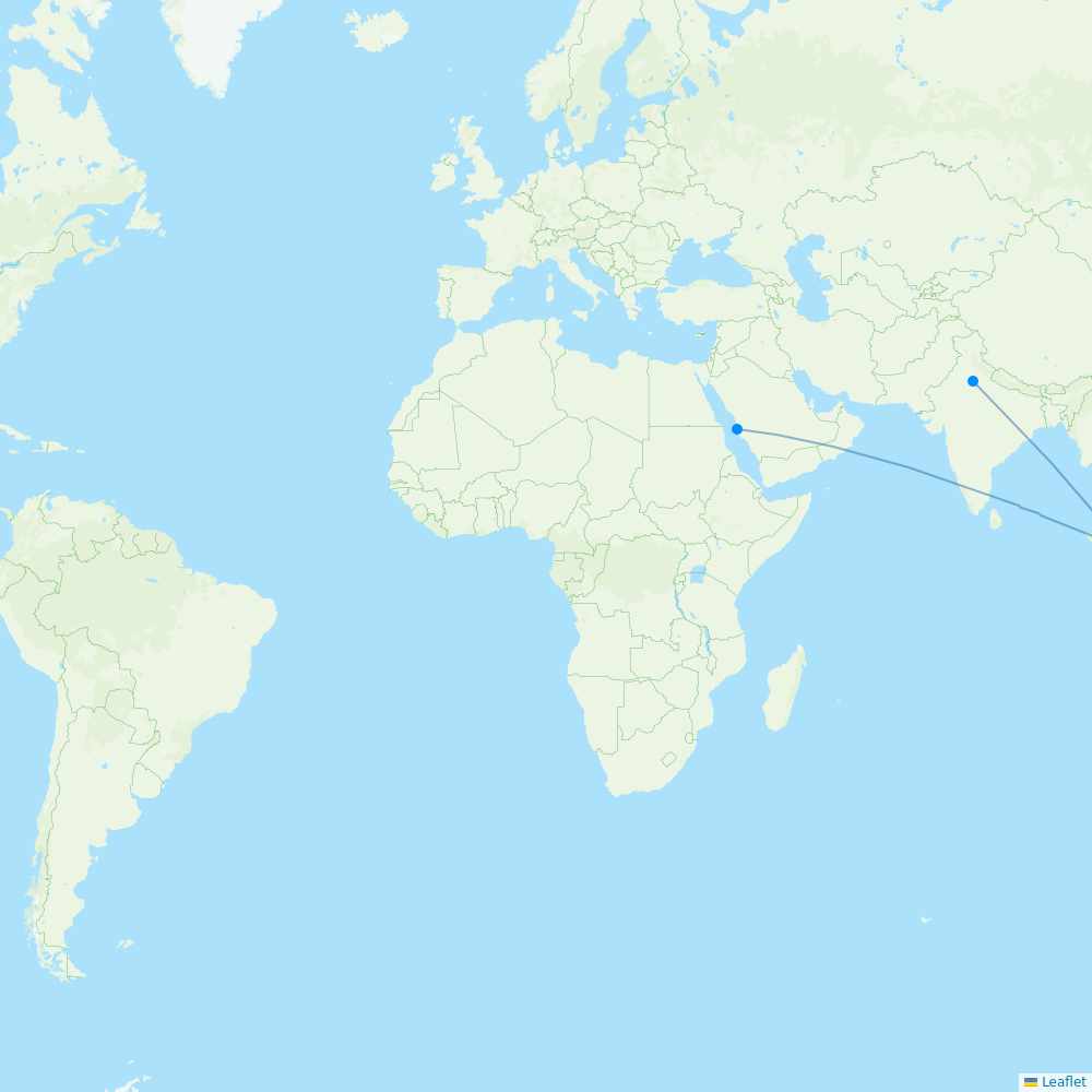 AirAsia X destination map