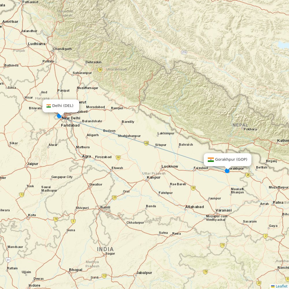 SpiceJet routes 2026 – interactive map with all flights - Flight Routes