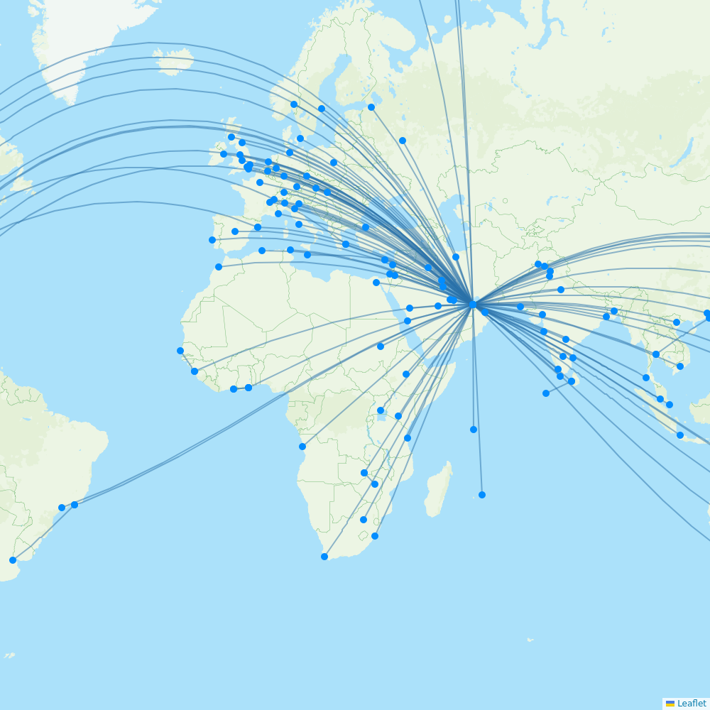 Emirates Routes 2025 Interactive Map With All Flights Flight Routes