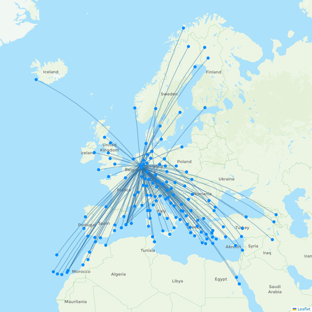 Eurowings destination map