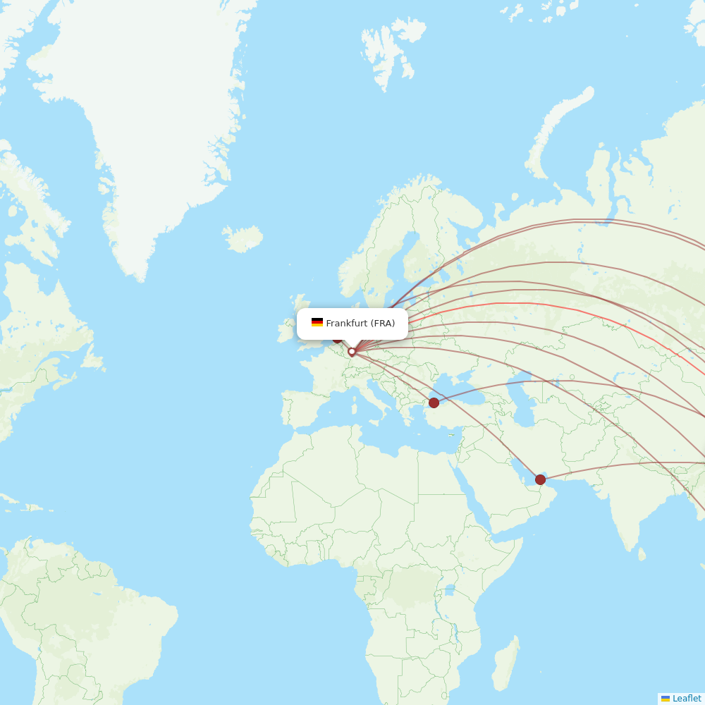 China Airlines routes (CI) - map - Flight Routes