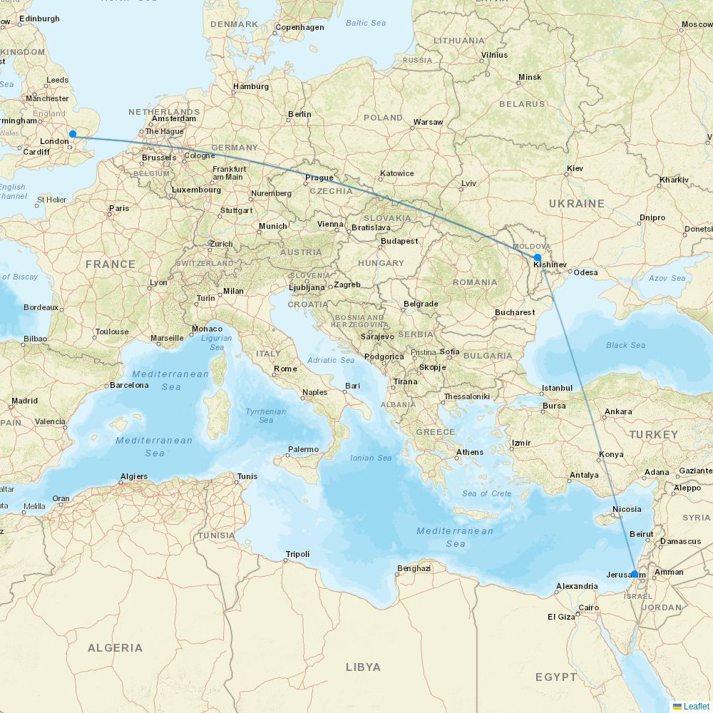 HiSky airline routes (H7) 2026, map - Flight Routes