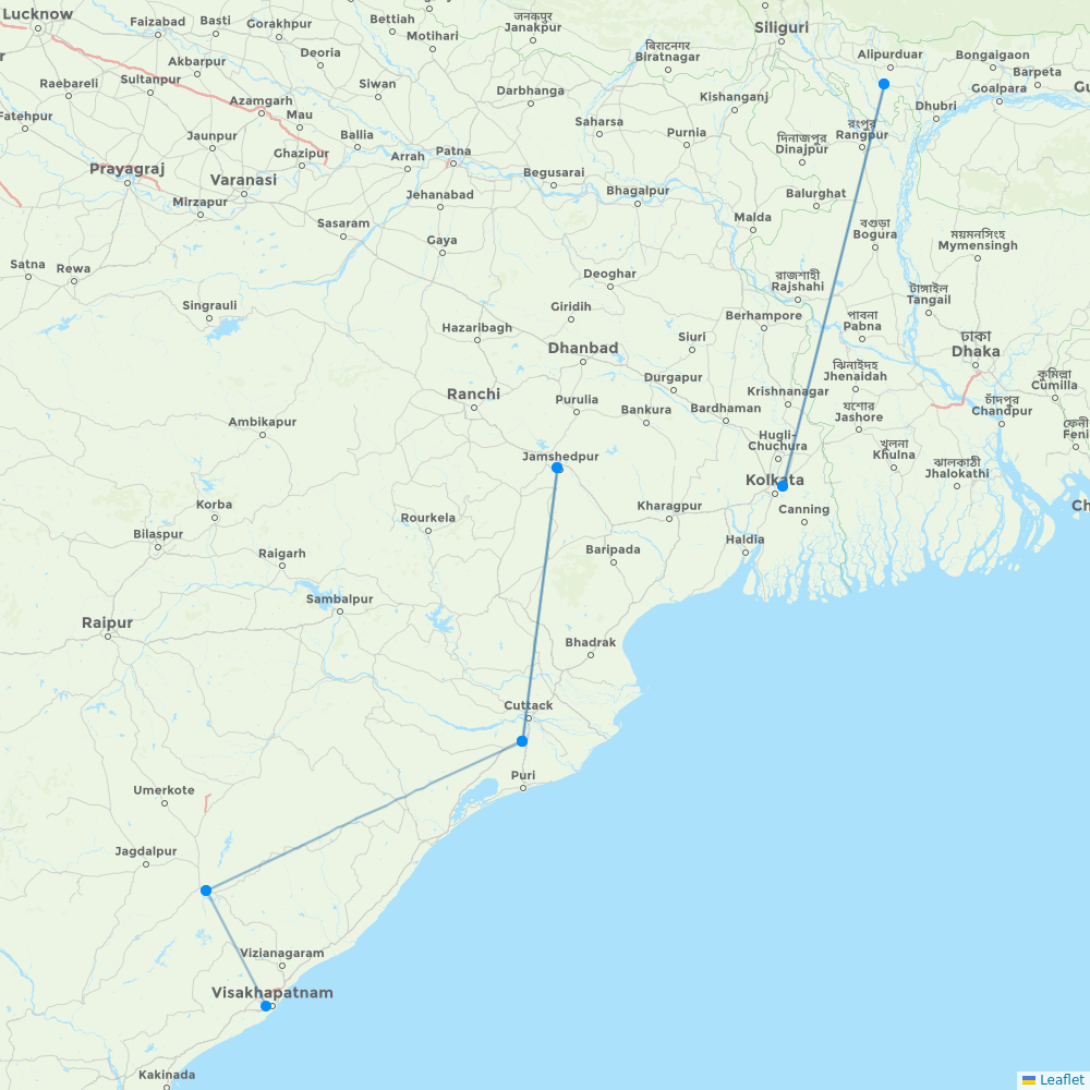 Inter Iles Air destination map