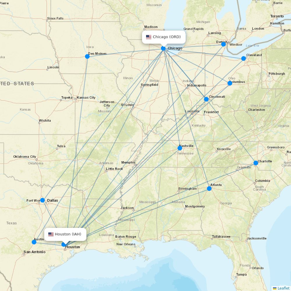United Airlines routes 2026 – map with all flights - Flight Routes