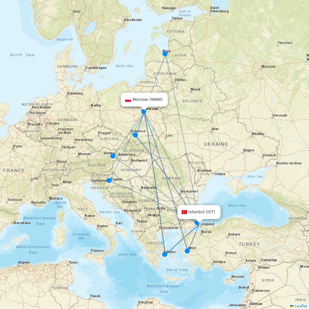 LOT Polish Airlines routes 2026 – map with all flights - Flight Routes