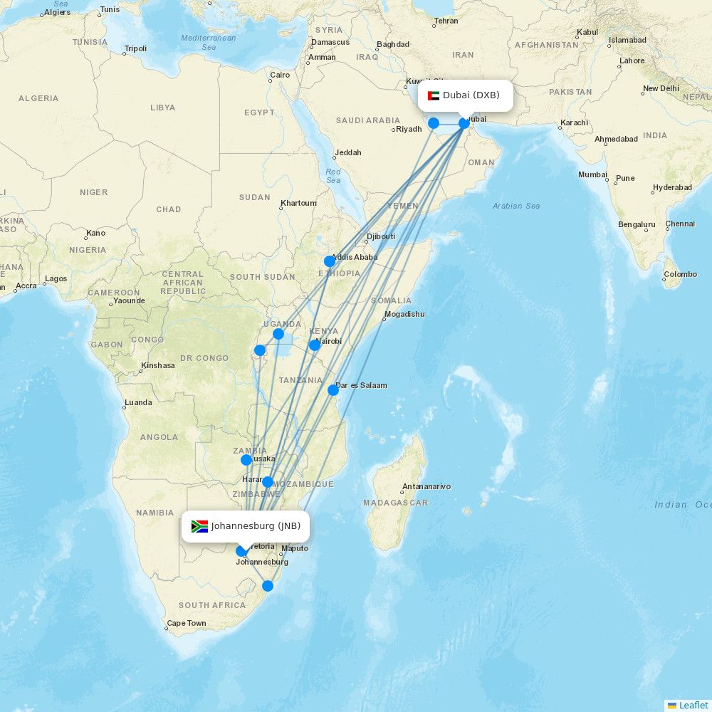 Emirates routes 2026 – interactive map with all flights - Flight Routes