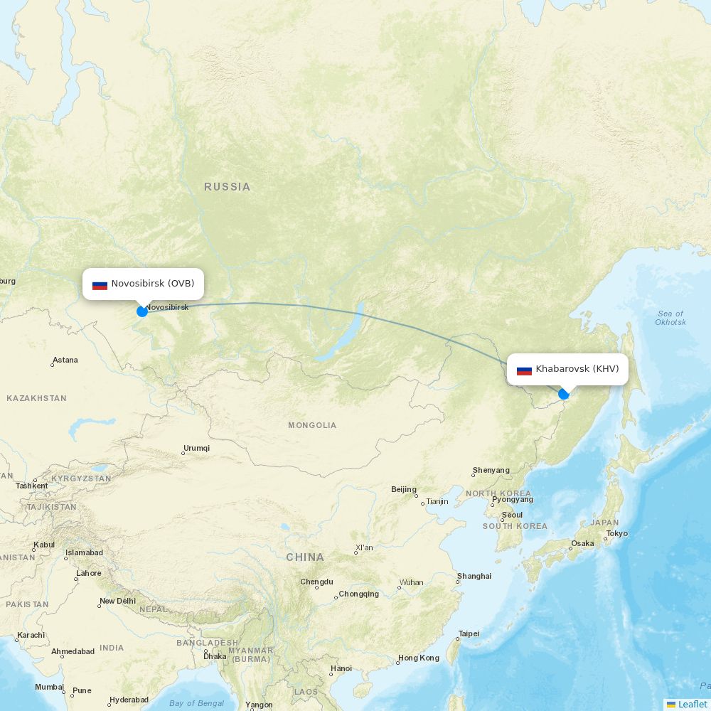 S7 Airlines airline information and interactive route map Flight Routes