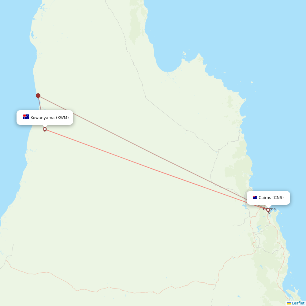 Hinterland Aviation flights between Kowanyama and Cairns