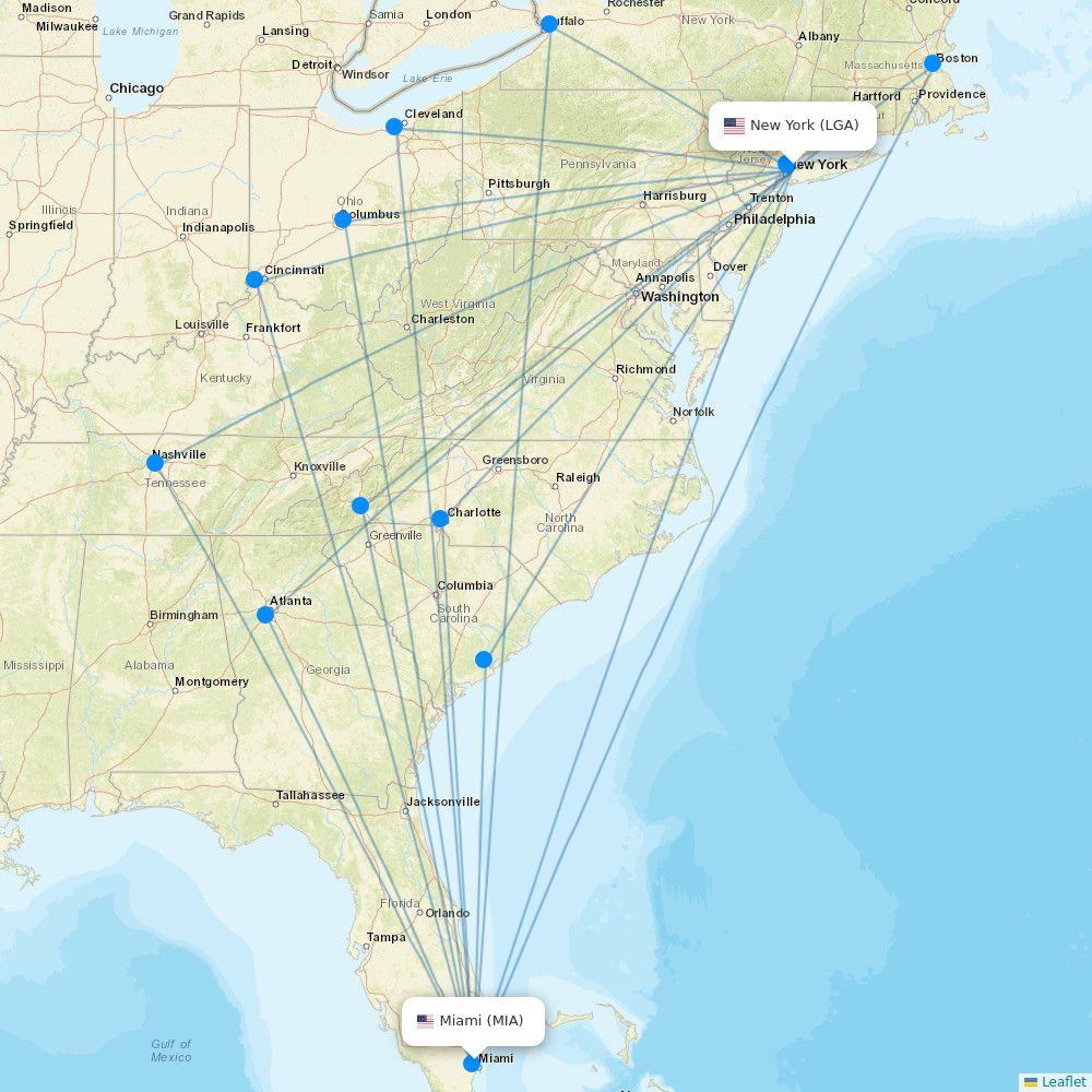 American Airlines routes 2026 – map with all flights - Flight Routes
