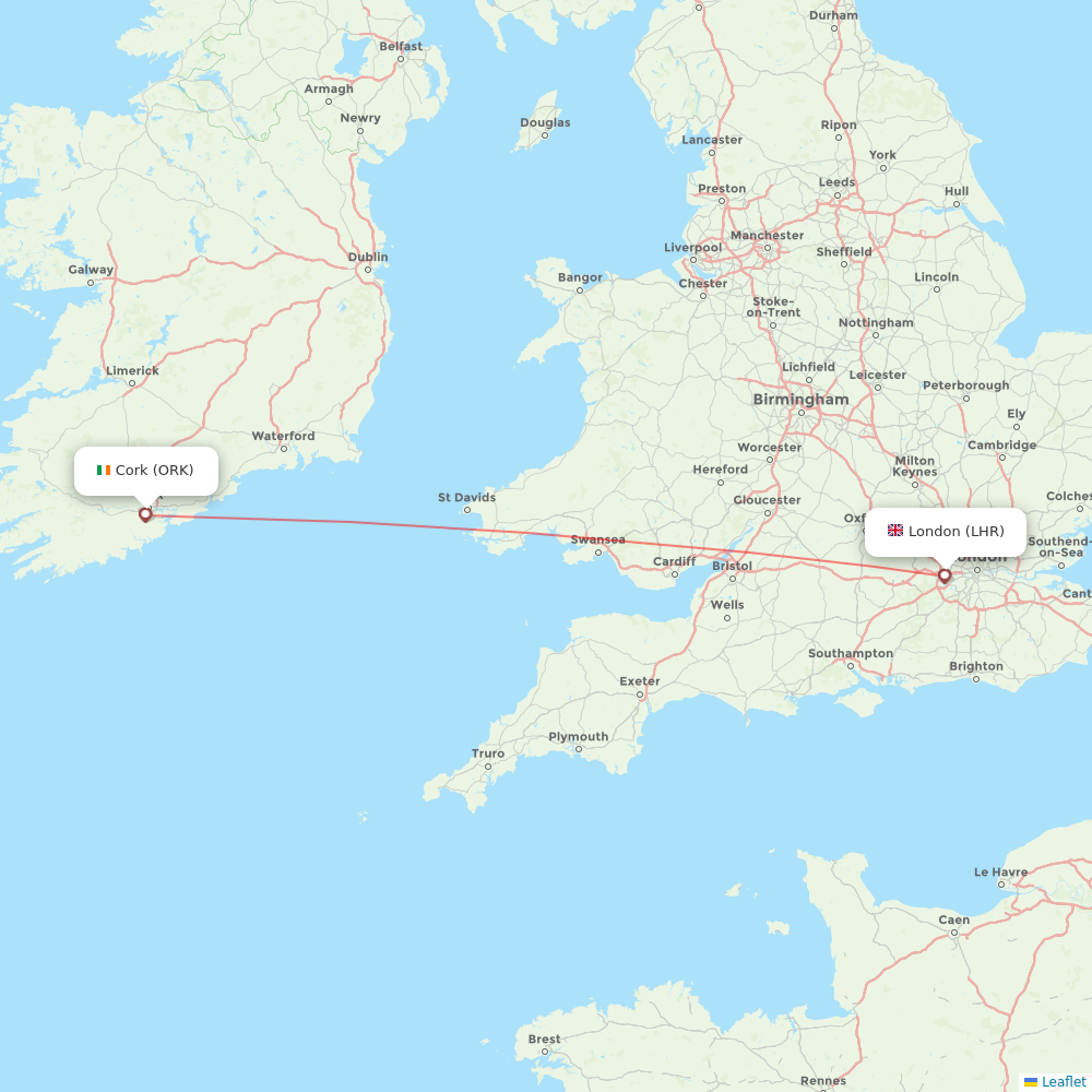 Aer Lingus flights between London and Cork