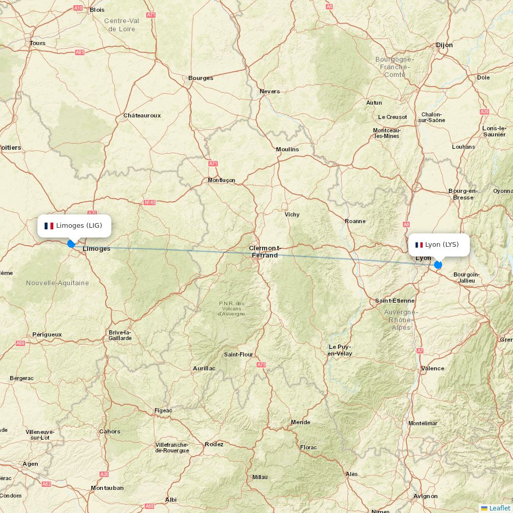 Chalair airline routes (CE) 2026, map - Flight Routes