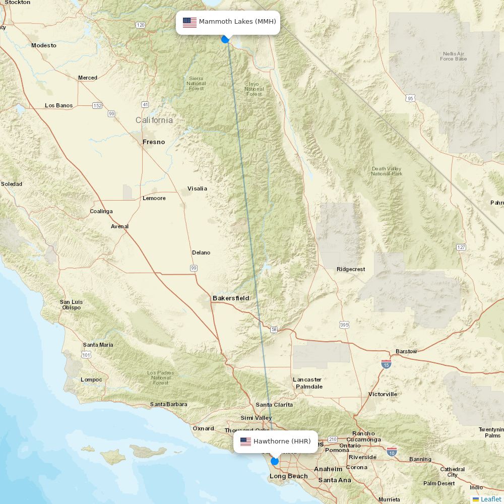 Advanced Air airline routes (AN) 2026, map - Flight Routes