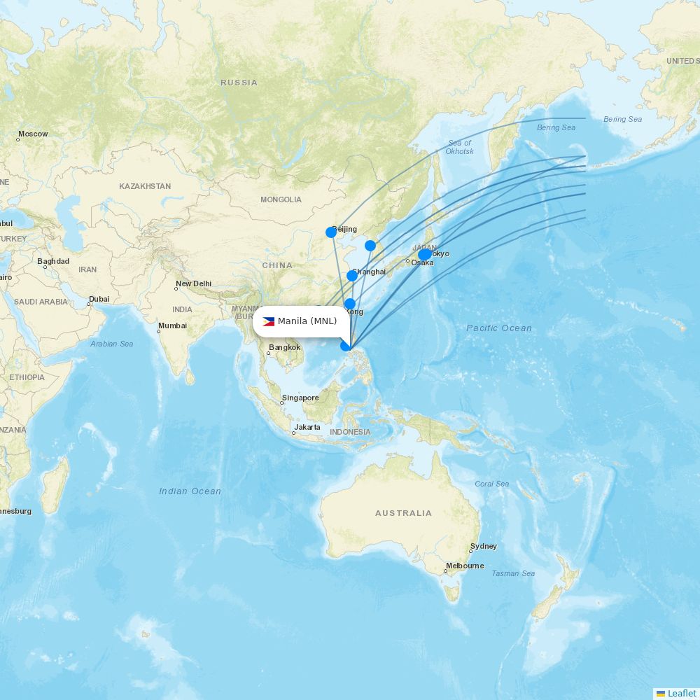 Philippine Airlines routes 2026 – map with all flights - Flight Routes