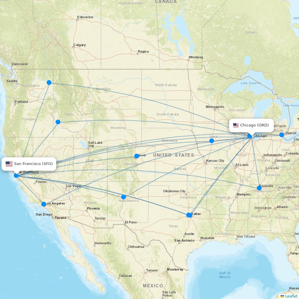 United Airlines routes 2026 – map with all flights - Flight Routes