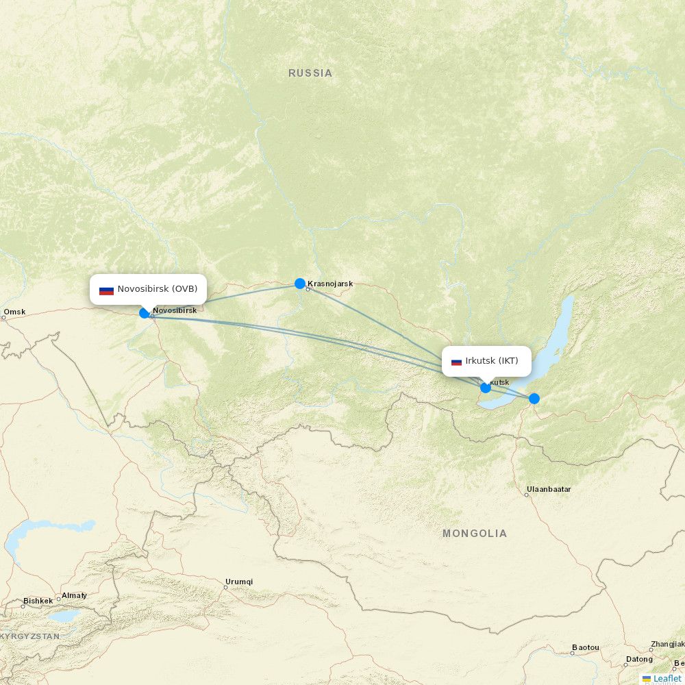 S7 Airlines airline information and interactive route map Flight Routes