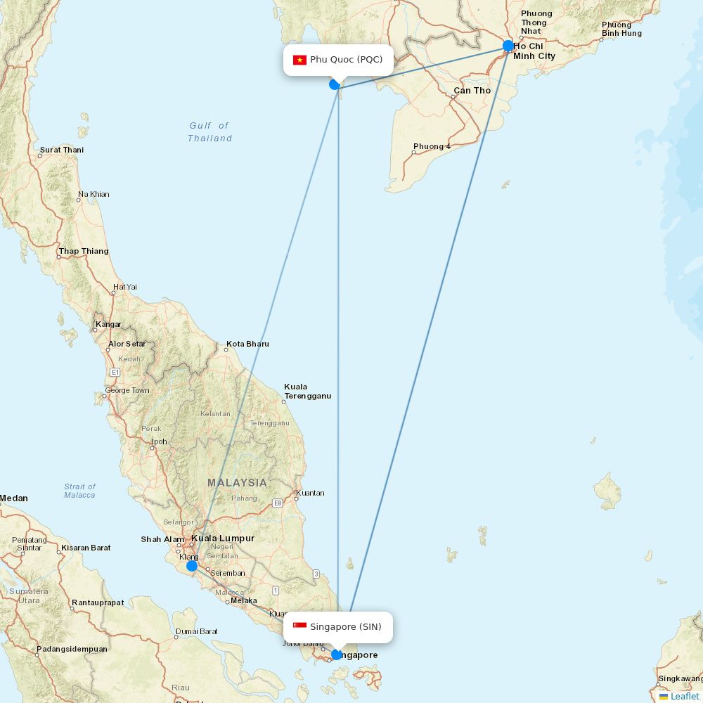 Scoot airline routes (TR) 2026, map - Flight Routes