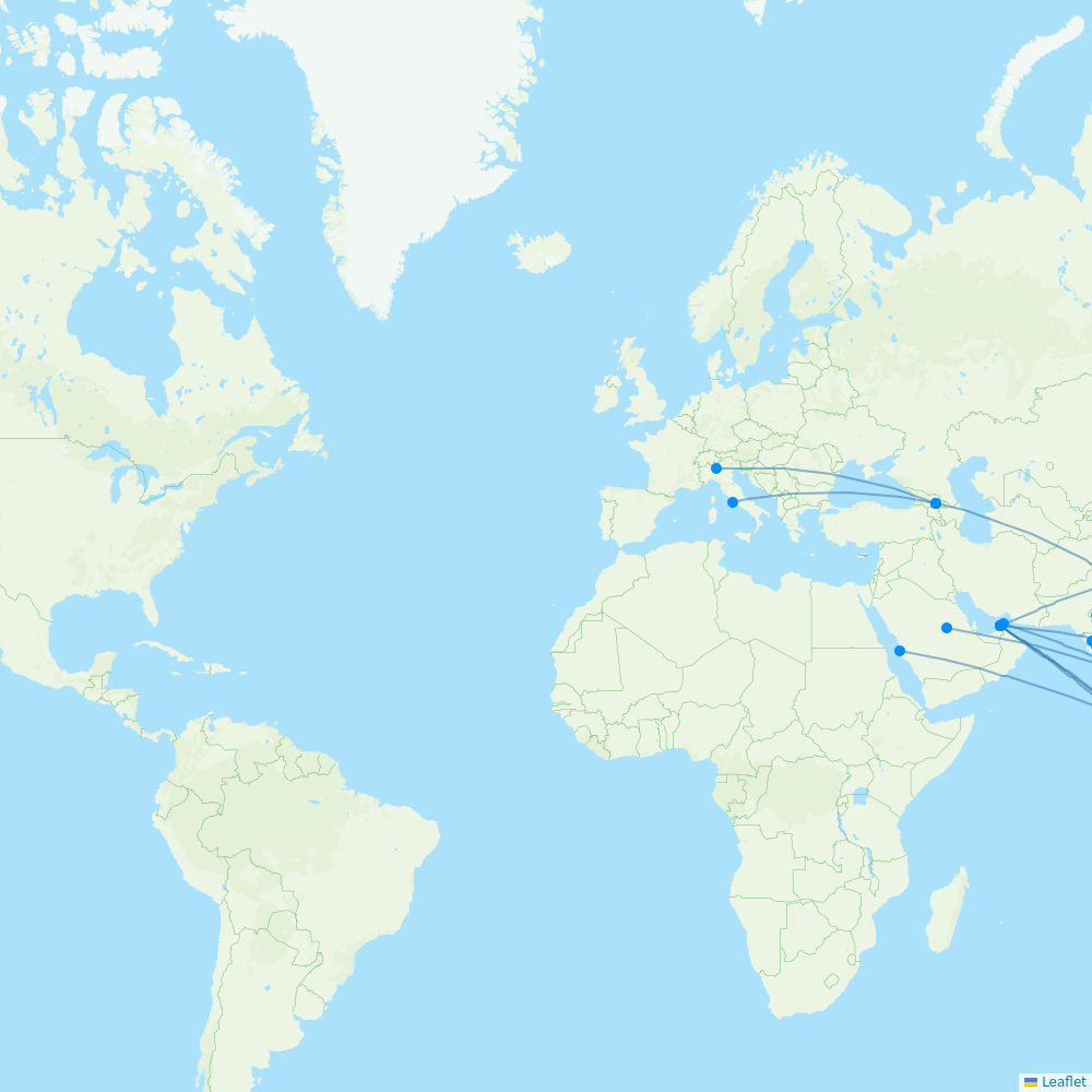 SpiceJet destination map