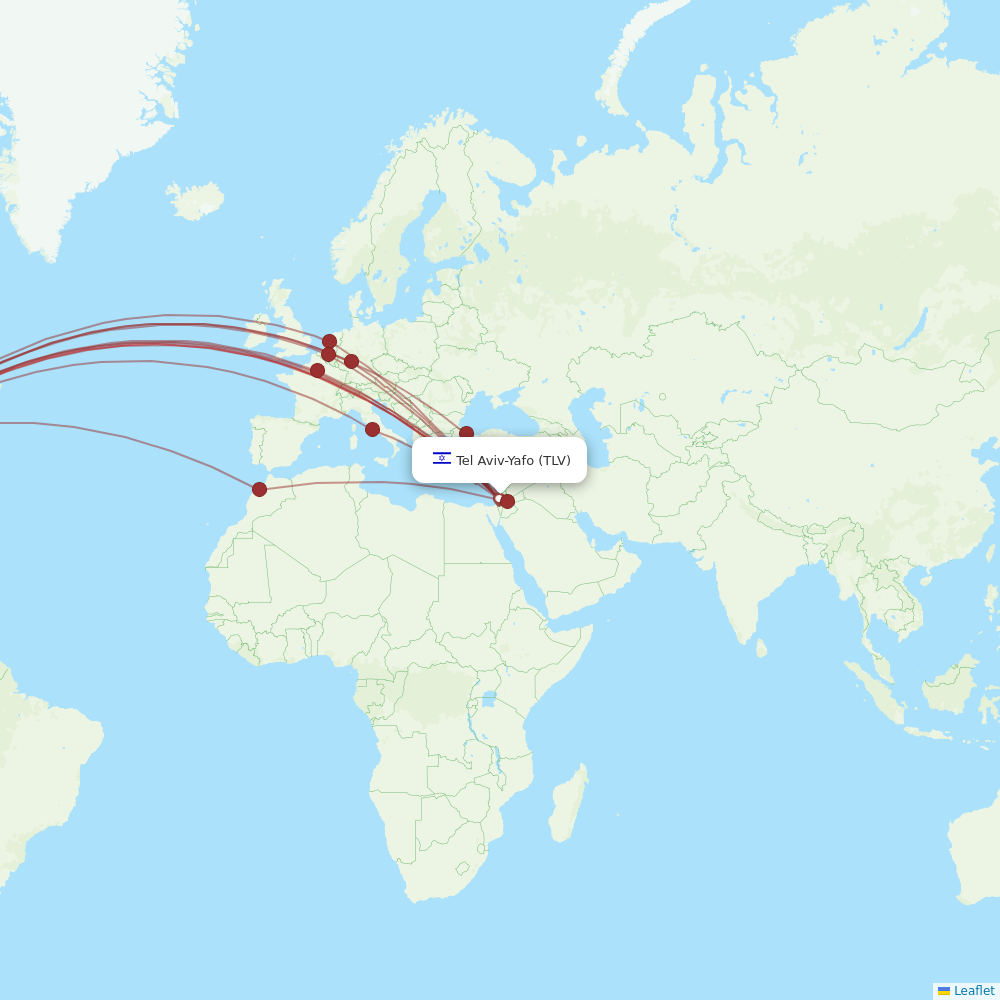 El Al Routes El Al airline routes (LY) 2026, map - Flight Routes