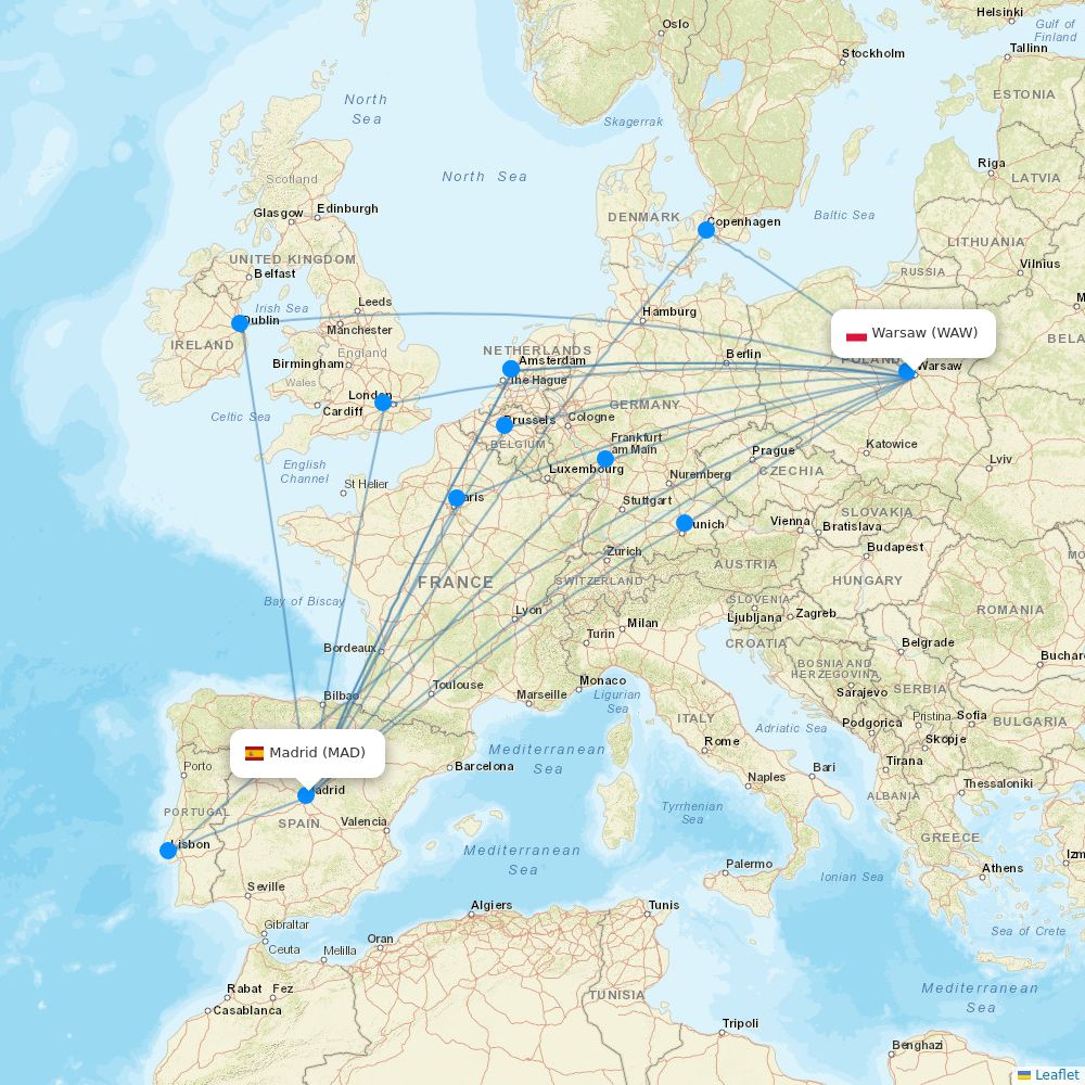 LOT Polish Airlines routes 2026 – map with all flights - Flight Routes