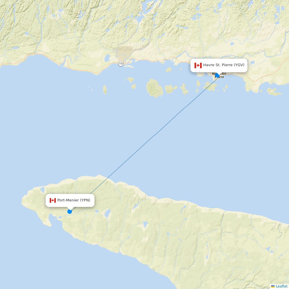 Air Liaison flights between Havre St. Pierre and Port-Menier