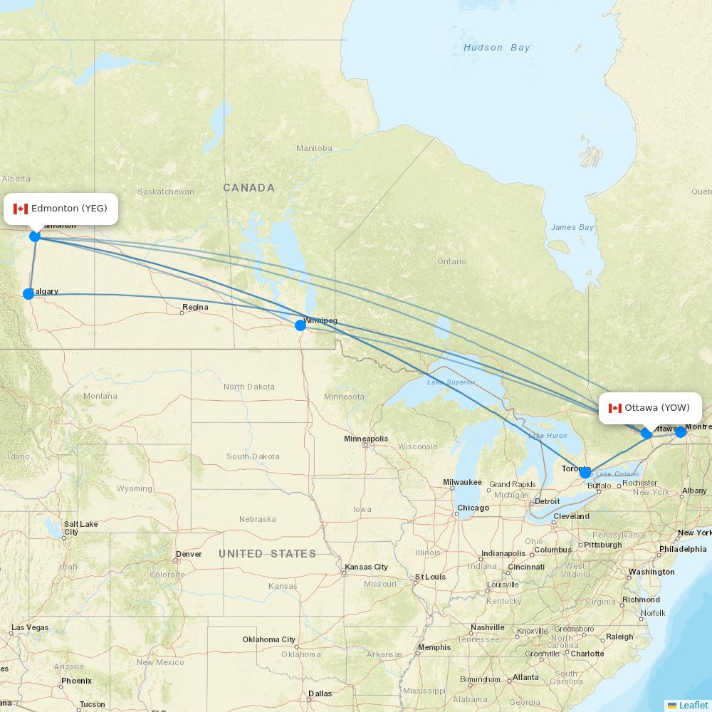 Porter Routes Porter Airlines routes 2026 – map with all flights - Flight Routes