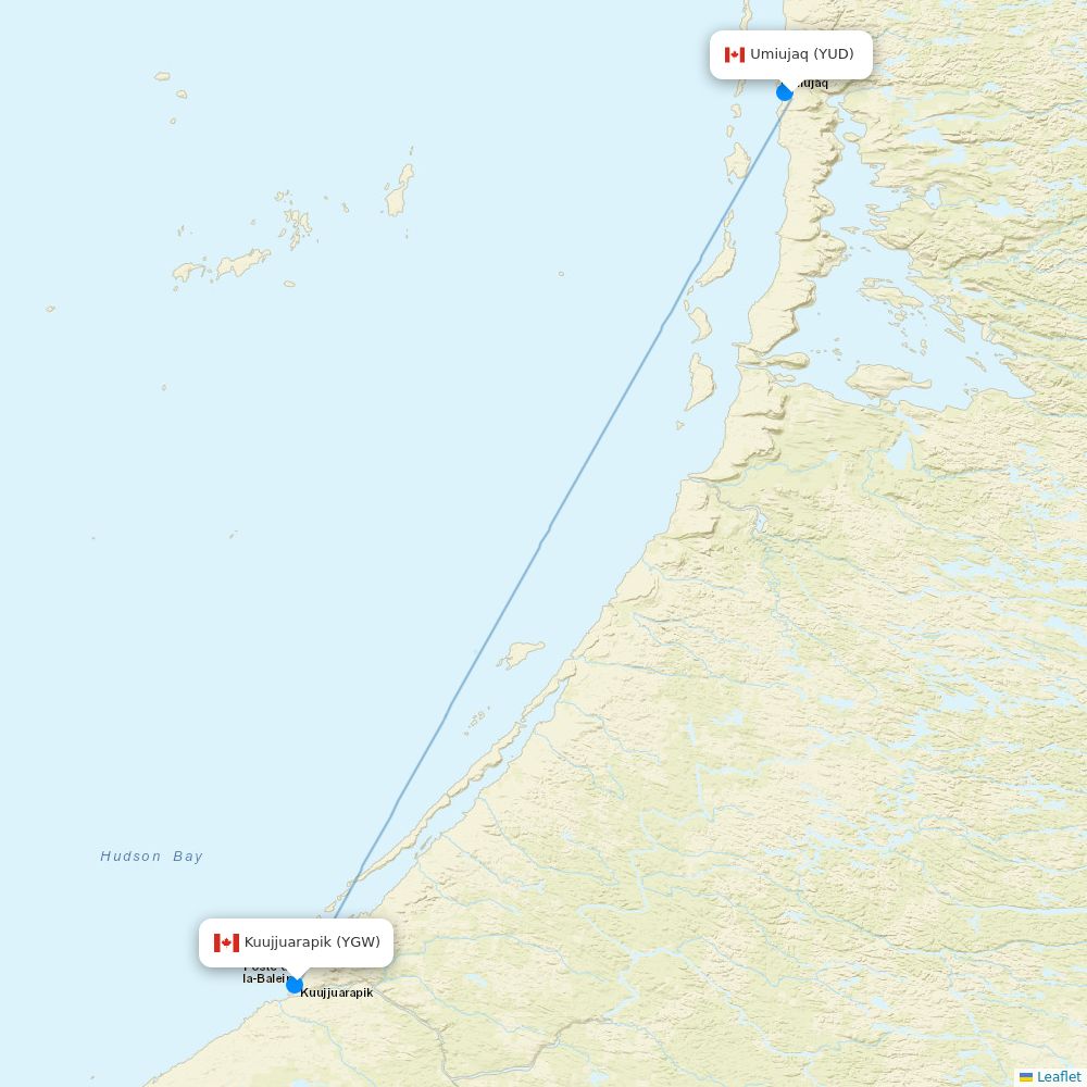 Air Inuit flights between Umiujaq and Kuujjuarapik