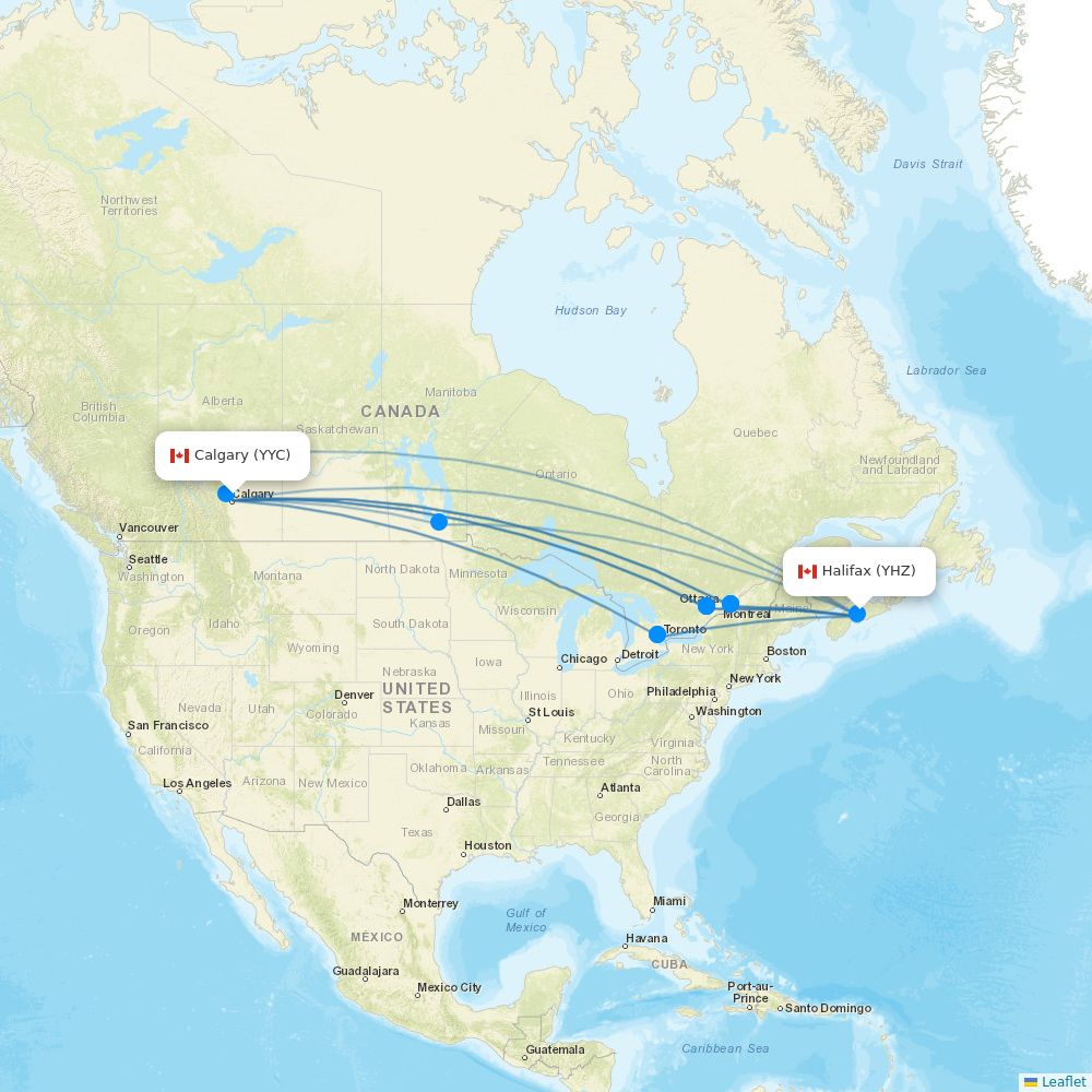 Westjet Postal Code WestJet Airlines routes 2026 – map with all flights - Flight Routes