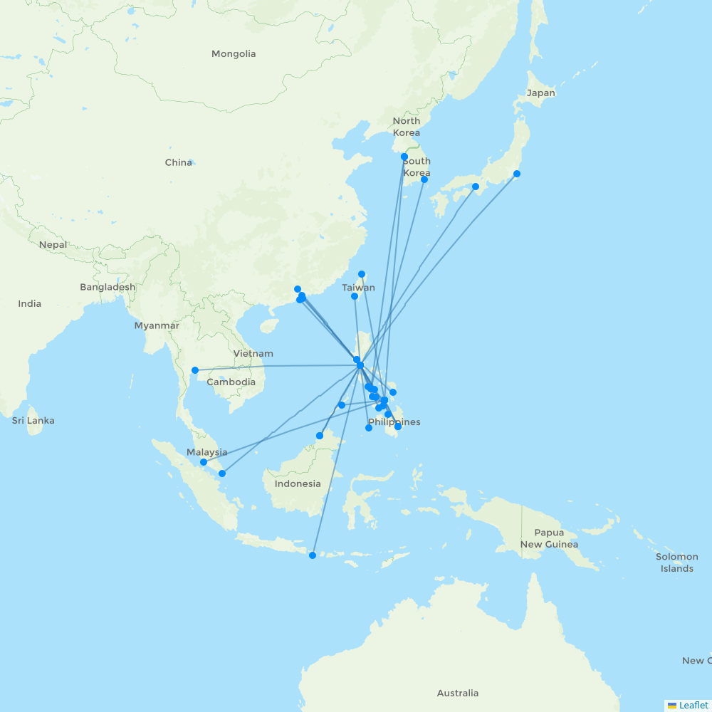 Philippines AirAsia destination map